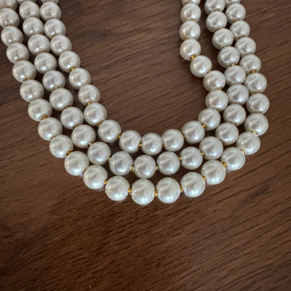 Classic Three Strand Pearls - Picture 7 of 7